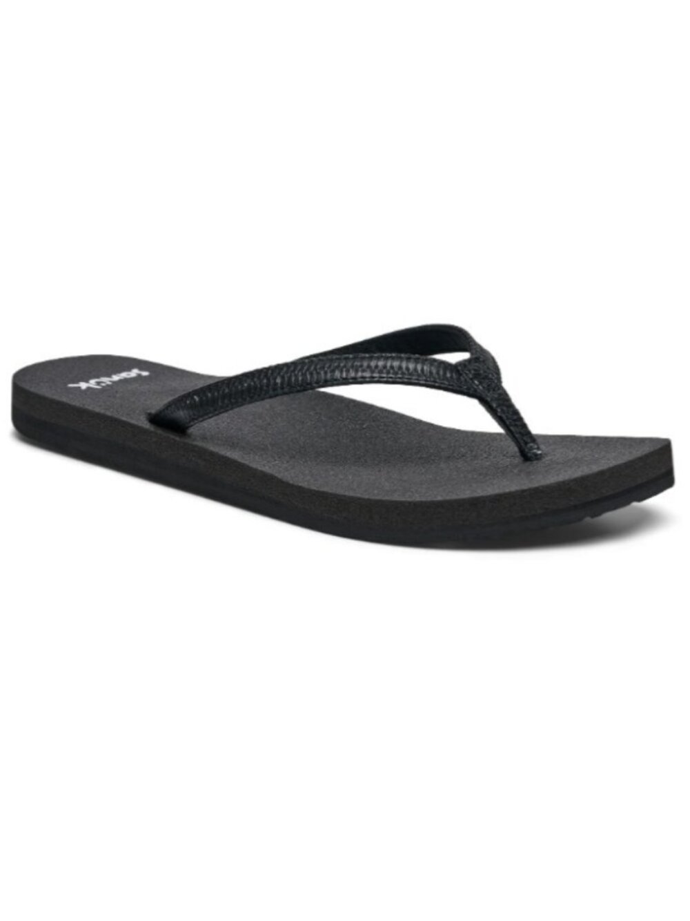 Sanuk Women's Yoga Joy II Flip Flop - Black Woven